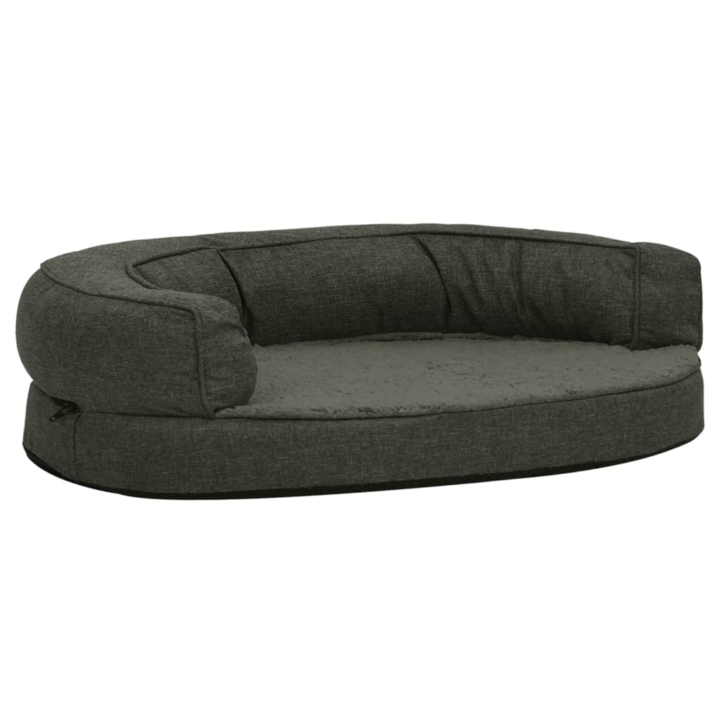 Vidaxl Colchón Para Cama De Perro Ergonómico Gris Oscuro 75x53 Cm_5