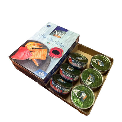 ND cat Natural Fish Trio Farmina 6 x 70 g Farmina Comida húmeda para gatos
