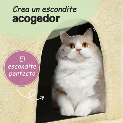 Vidaxl Rascador Para Gatos Con Postes De Sisal Crema 147 Cm_4