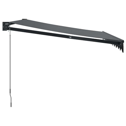 Toldo Retráctil Aluminio Y Tela Gris Antracita 3,5x2,5 M_3