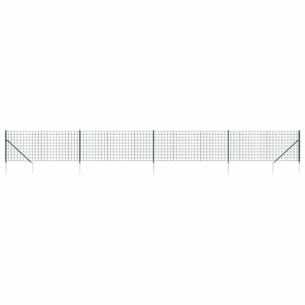 Cerca De Alambre Con Pinchos De Anclaje Verde 1,1x10 M / Vetonek_1