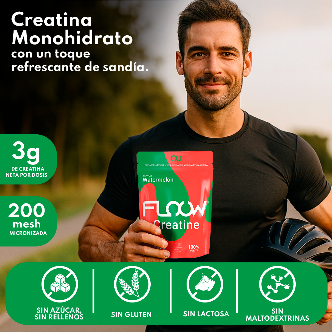 Creatina Monohidrato En Polvo 306g (90 Dosis) - Creatina Pura Sabor Sandía - Suplemento Deportivo Para Masa Muscular_2