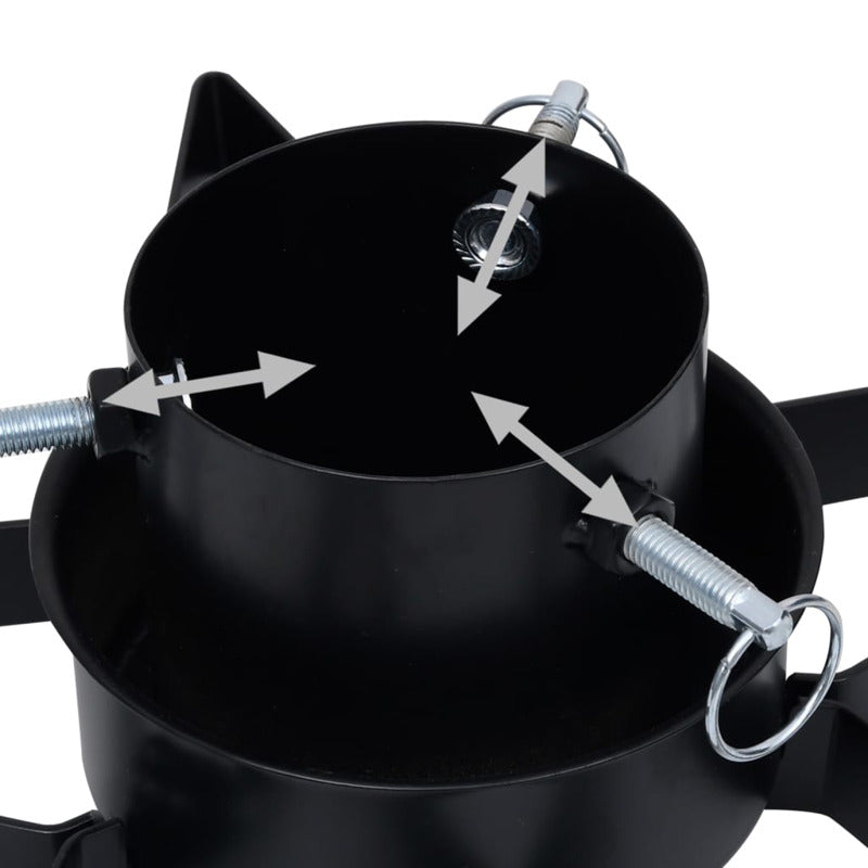 Vidaxl Soporte Para Árbol De Navidad Negro 47x47x13,5 Cm_5