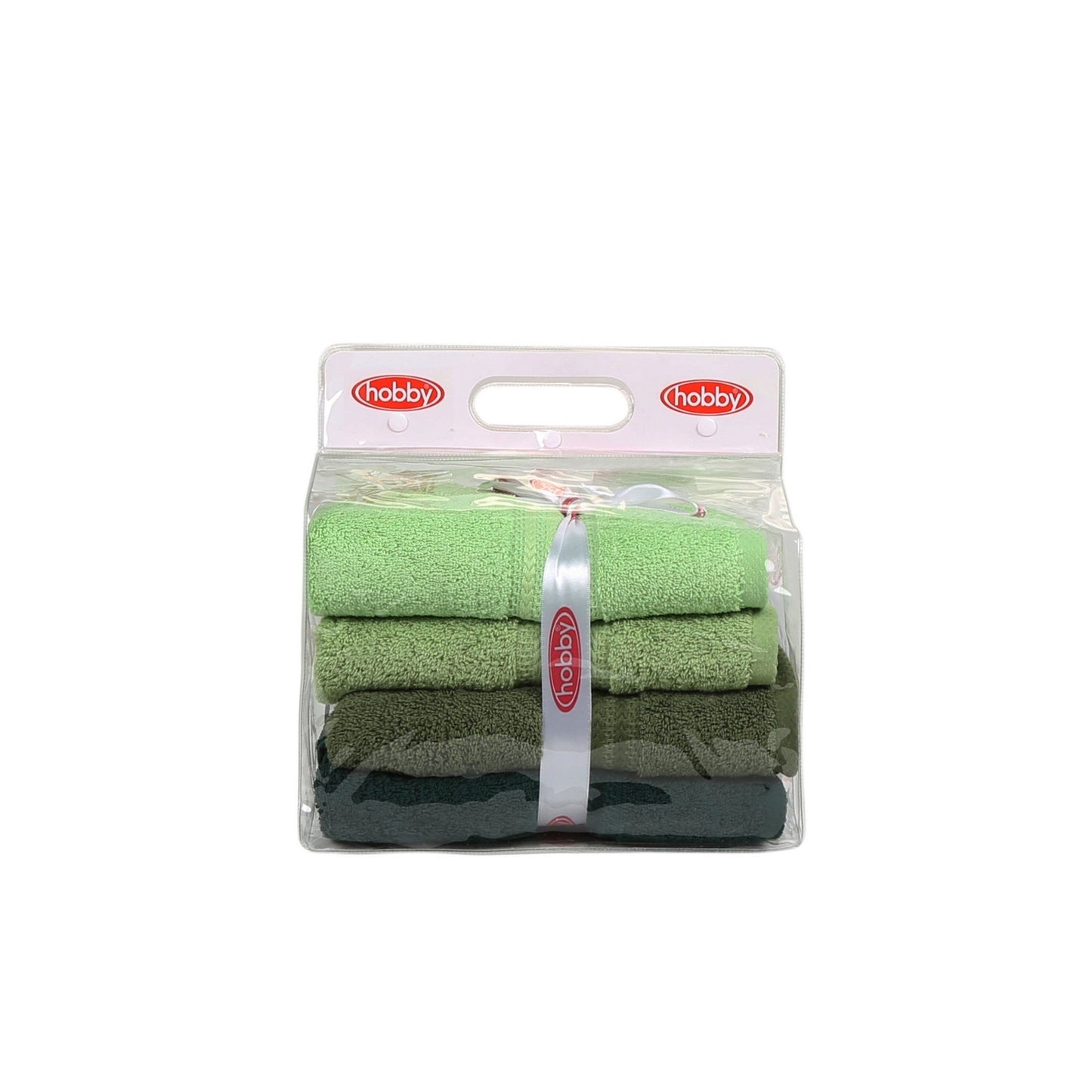 Juego De Toallas De Mano (4 Piezas) Verde Claro, Verde Oliva, Verde Y Verde Oscuro_3