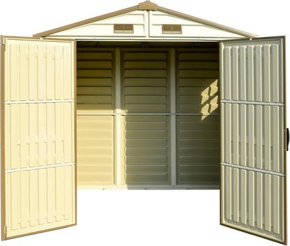 Duramax - Caseta Jardín - Storeall 8x6 -  Pvc - Color Marfil Y Marrón_2
