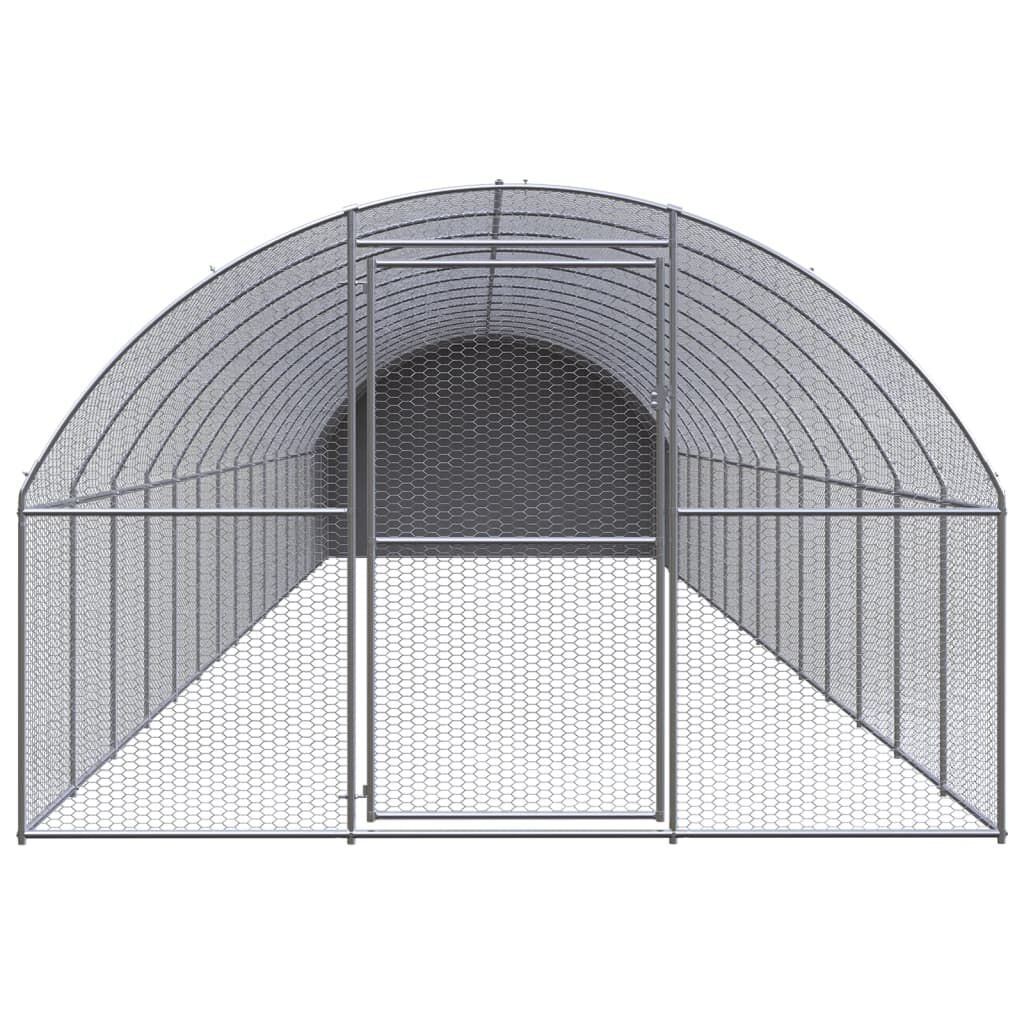 Vidaxl Gallinero De Exterior De Acero Galvanizado 3x16x2 M_1