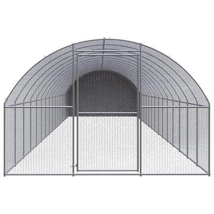 Vidaxl Gallinero De Exterior De Acero Galvanizado 3x16x2 M_1