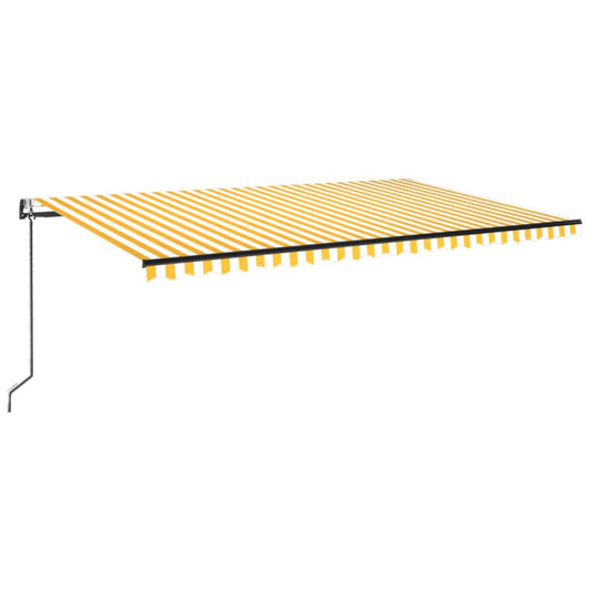 Toldo Automático Led Sensor De Viento Amarillo Blanco 500x300cm_0