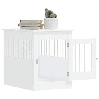 Vidaxl Jaula Para Perros Madera De Ingeniería Blanco 55x80x68 Cm_4