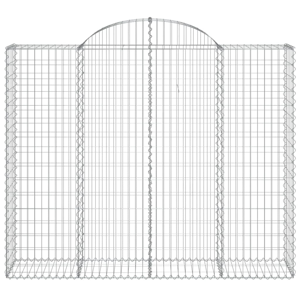 Cestas De Gaviones 4 Uds Forma De Arco Hierro 200x50x160/180 Cm_3