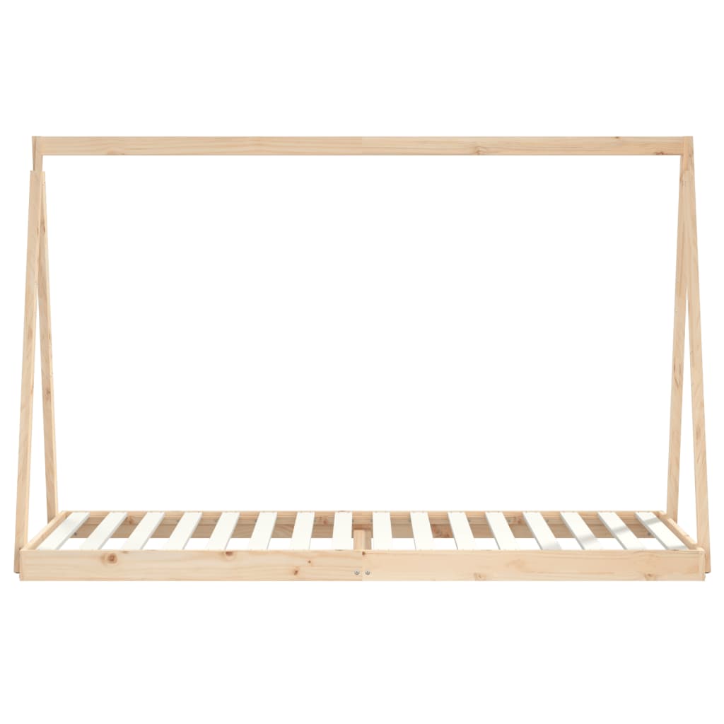 Estructura De Cama Para Niños Madera Maciza De Pino 80x200 Cm / Vetonek_4