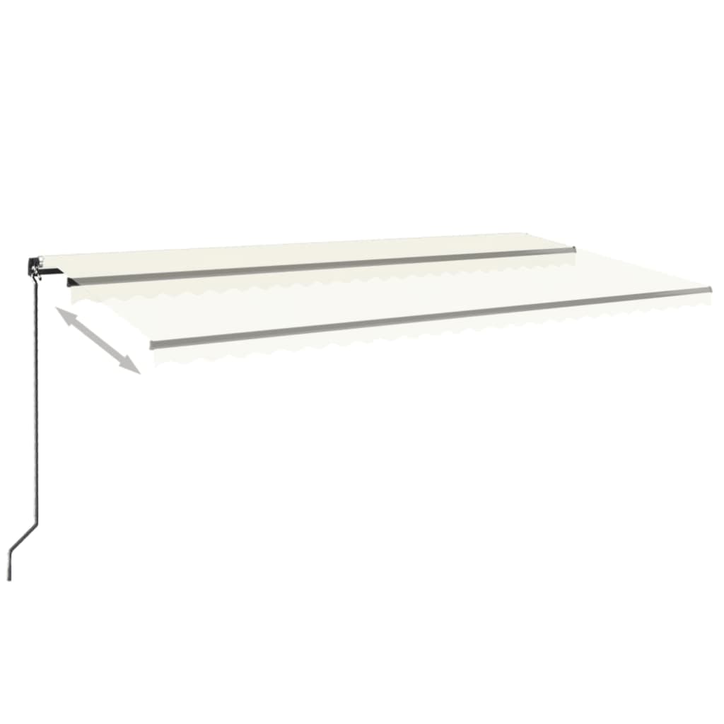 Toldo Retráctil Manual Con Luz Led Color Crema 600x350 Cm_2