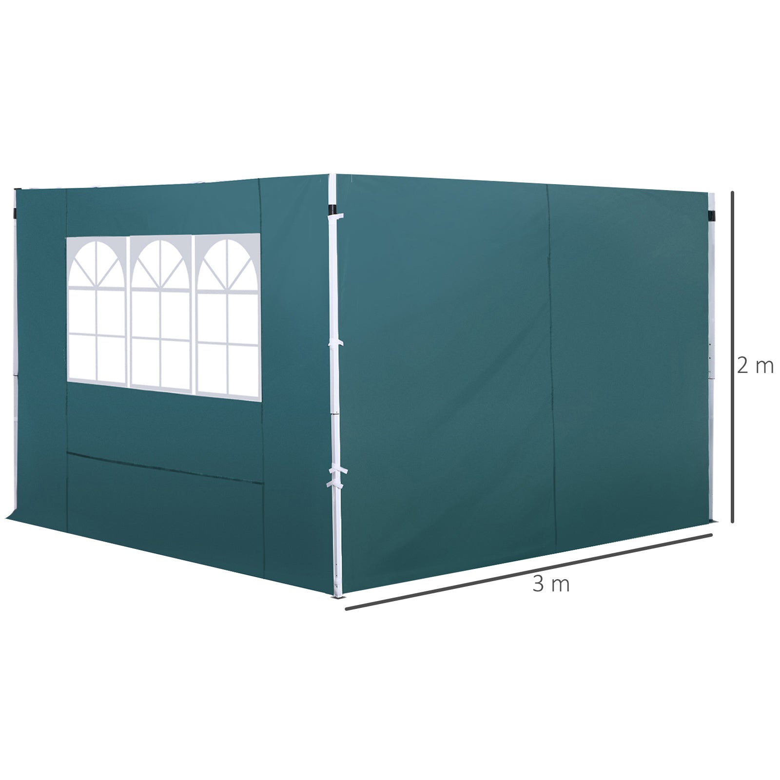 Outsunny 2 Paredes Laterales Para Carpa 3m Lado Parasol De Gazebo Tela Oxford_2