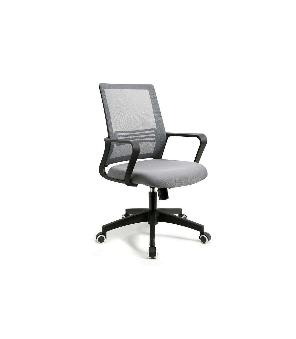 Silla Despacho De Diseño Moderno, Giratoria, Elevable Acabado Gris, 113-123 Cm(alto)60 Cm_0