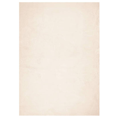 Vidaxl Alfombra De Pelo Corto Suave Lavable Huarte Beige 160x230 Cm_0