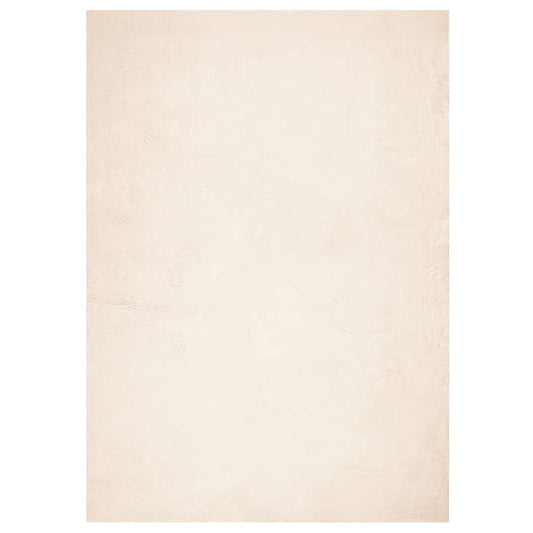 Vidaxl Alfombra De Pelo Corto Suave Lavable Huarte Beige 160x230 Cm_0