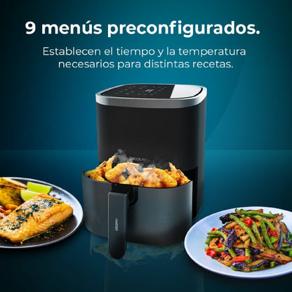 Freidora De Aire Sin Aceite De 4 L Cecofry Fantastik Inox 4000 Air Fryer 1400 W, Compacta, Panel De Control Táctil, 9 Menús, Tecnología Perfectcook,_1
