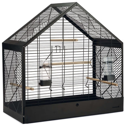 Beeztees Jaula De Pájaros Yara Metal Negra 71x35x70 Cm_1