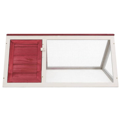 Vidaxl Conejera Jaula De Animales De Madera Rojo_1
