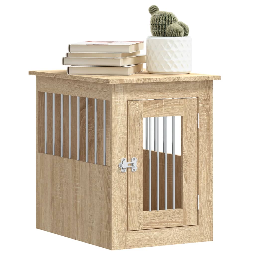 Jaula Para Perros Madera De Ingeniería Roble Sonoma 45x62x59 Cm_3