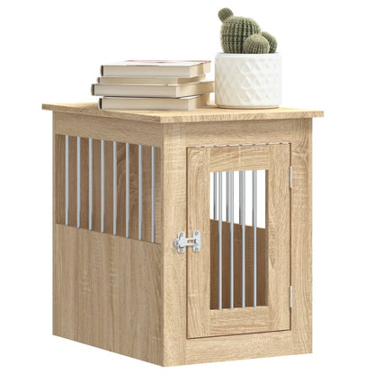 Jaula Para Perros Madera De Ingeniería Roble Sonoma 45x62x59 Cm_3