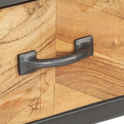Mesa Consola De Madera Maciza De Acacia 110x35x75 Cm_2