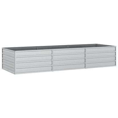 Arriate De Acero Galvanizado Plateado 240x80x45 Cm_0