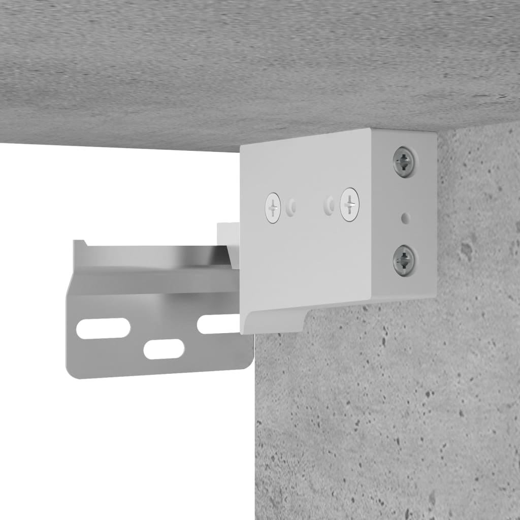 Aparador Alto Madera Contrachapada Gris Hormigón 69,5x34x180 Cm_4