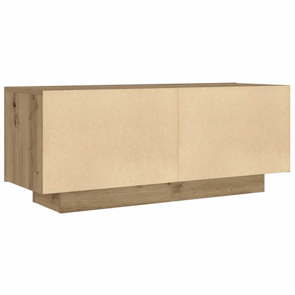Mesita De Noche Madera De Ingeniería Roble Artisian 100x35x40cm_4