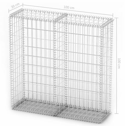 Cesta Para Muro De Gaviones De Alambre Galvanizado 100x100x30cm / Vetonek_2