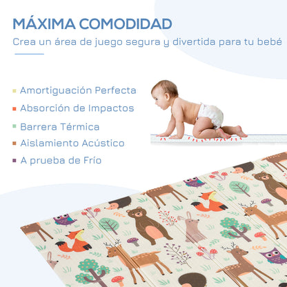 Homcom Alfombra Infantil Plegable Reversible Para Bebé Niños Pequeños 2 Caras_5