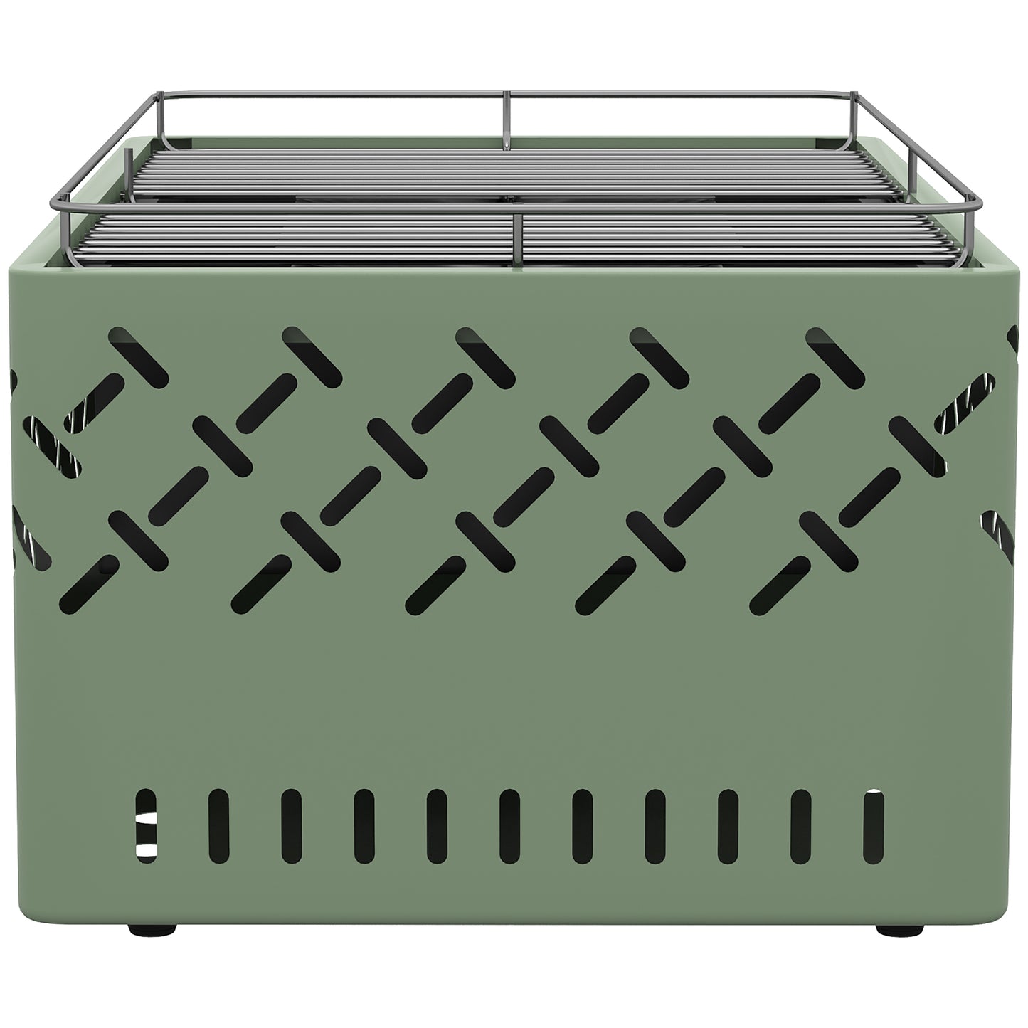 Outsunny Barbacoa De Carbón Con Ventilador Integrado 45,5x29x21 Cm Verde Claro_4