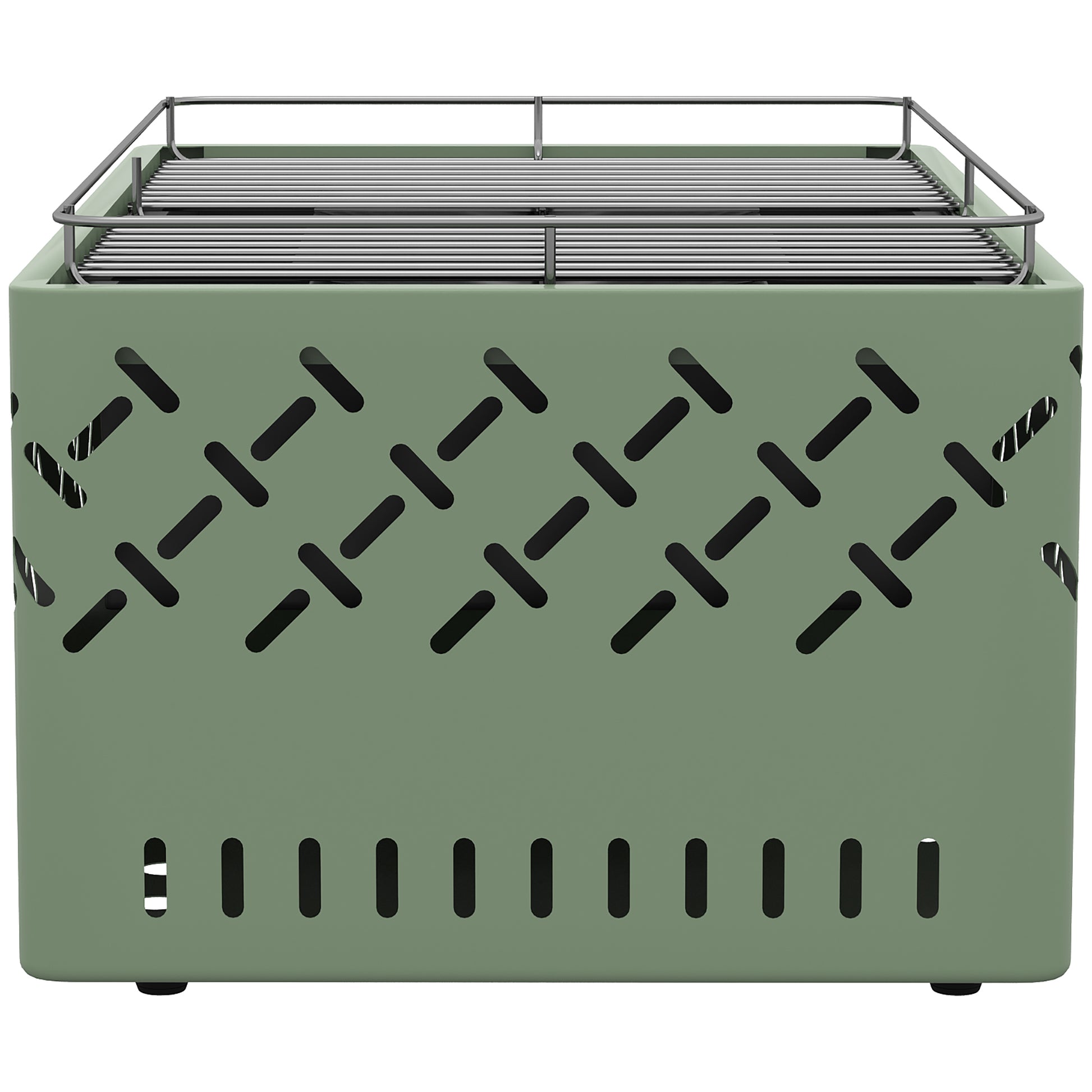 Outsunny Barbacoa De Carbón Con Ventilador Integrado 45,5x29x21 Cm Verde Claro_4
