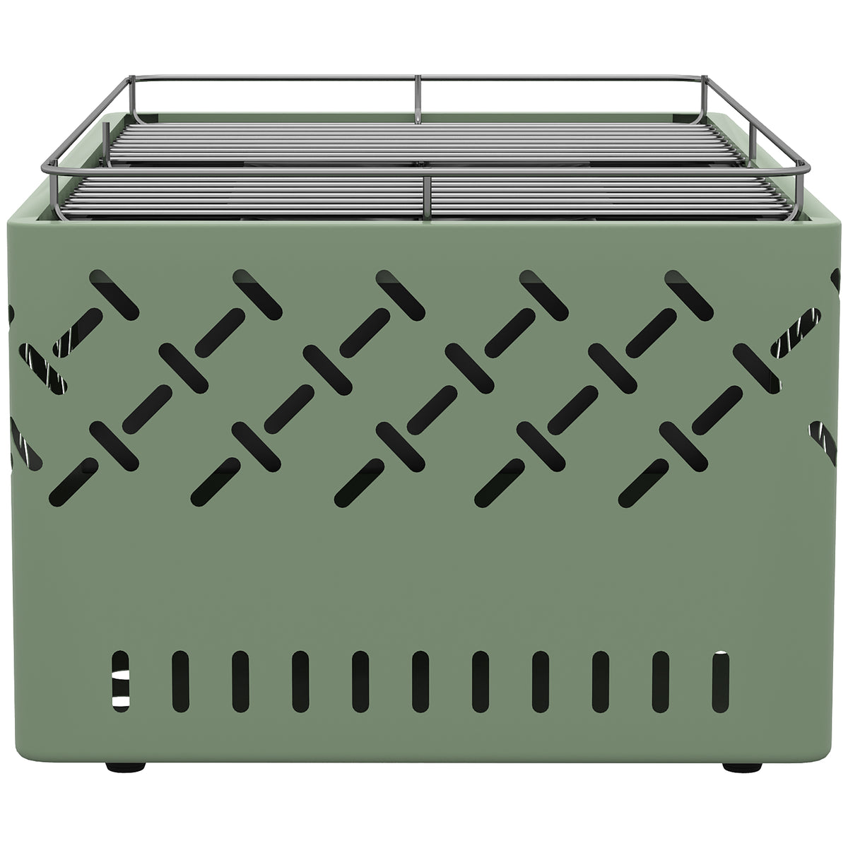 Outsunny Barbacoa De Carbón Con Ventilador Integrado 45,5x29x21 Cm Verde Claro_4