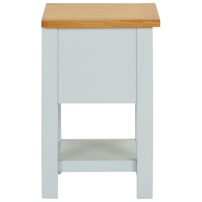 Mesita De Noche De Madera De Roble Maciza 36x30x47 Cm_2