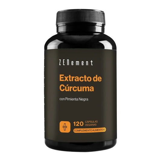 Extracto de Cúrcuma Ecológica con pimienta negra Zenement 120 Cápsulas Veganas