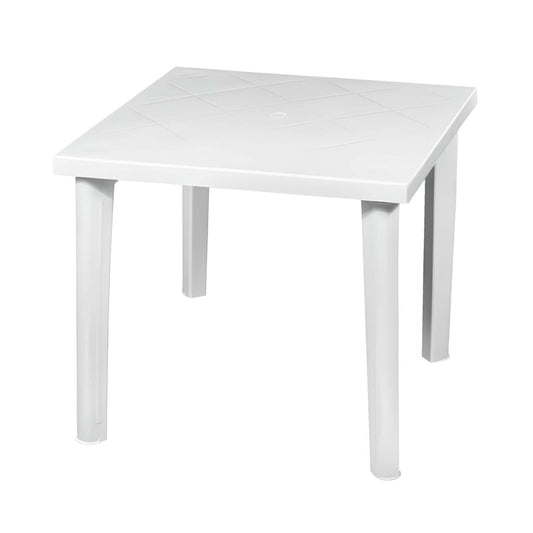 Mesa De Resina Cuadrada Elegia Blanca 79x79x72cm O91_0