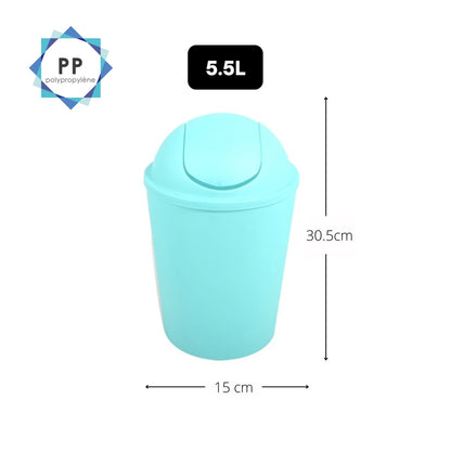 Cubo De Basura ako 5,5l Con Tapa Abatible Verde Pastel_1