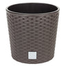 Maceta Redonda 4,7 Litros Rato Con Cubilete Para Plantar En Color Mocca 20 X 20 X 19 Cm