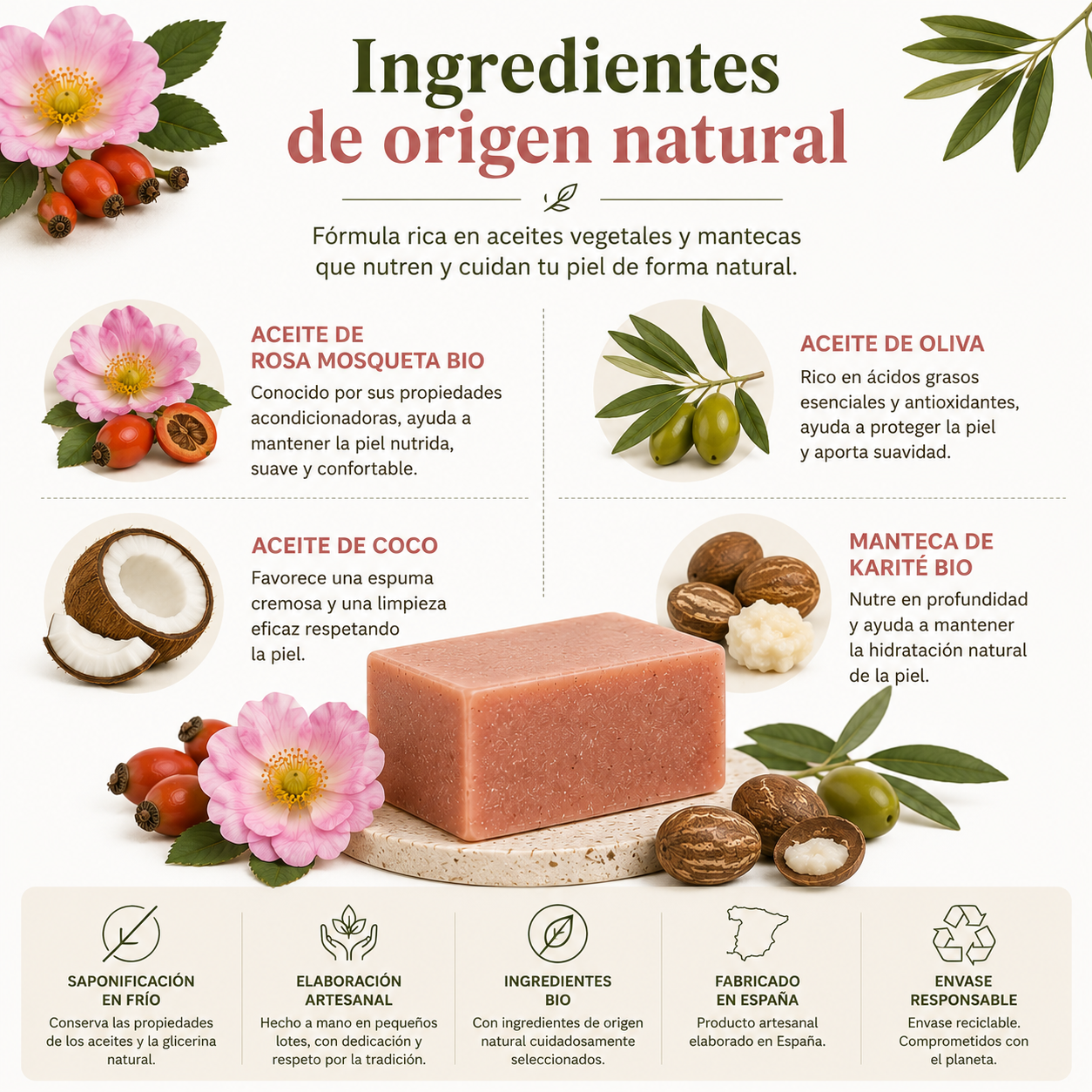 Jabón Botánico de Rosa Mosqueta BIO | Rostro y Cuerpo | 100 g_2