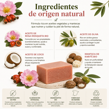 Jabón Botánico de Rosa Mosqueta BIO | Rostro y Cuerpo | 100 g_2