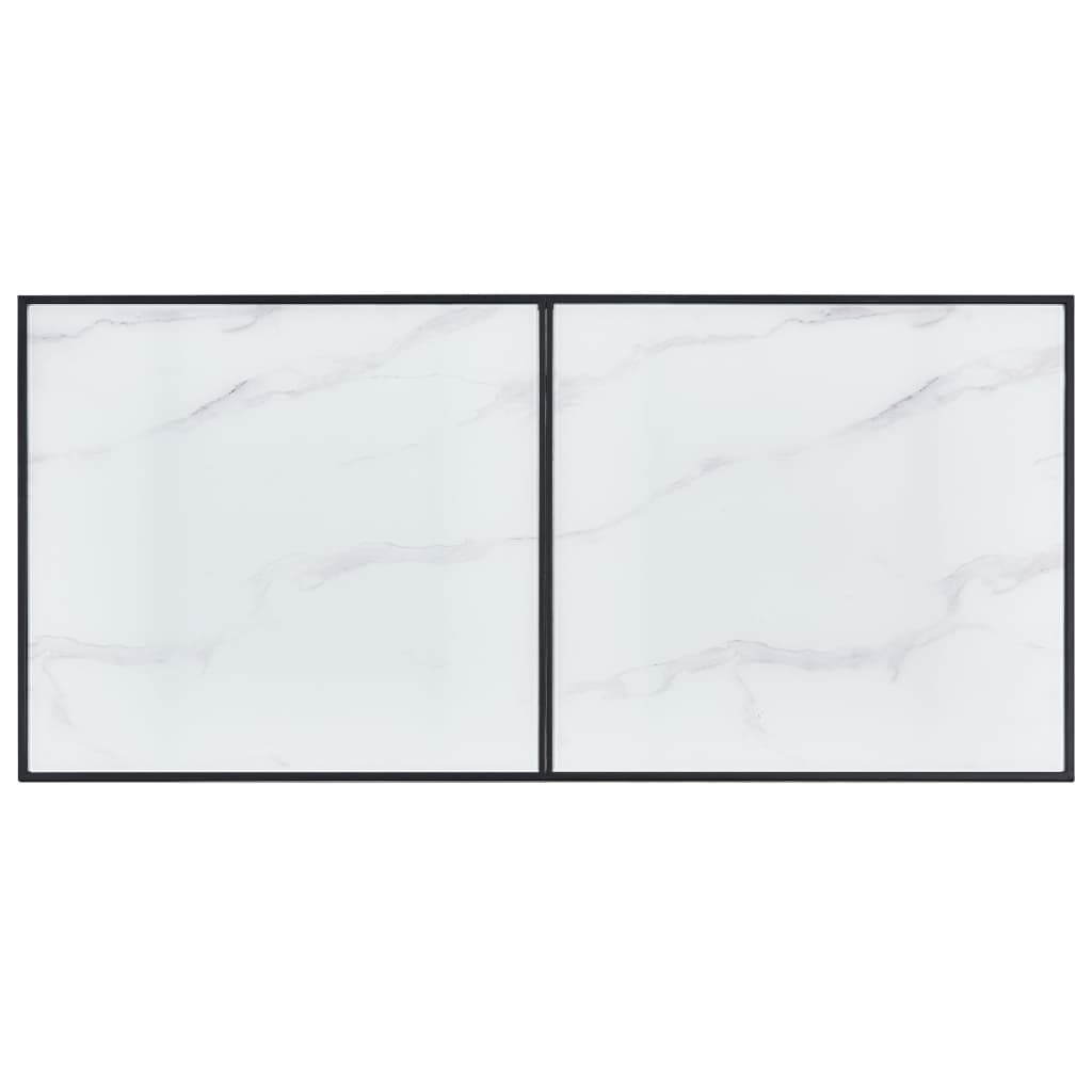 Mesa De Comedor De Vidrio Templado Blanco 160x80x75 Cm_2