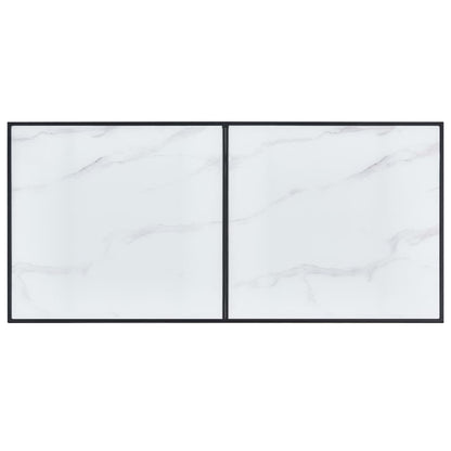 Mesa De Comedor De Vidrio Templado Blanco 160x80x75 Cm_2