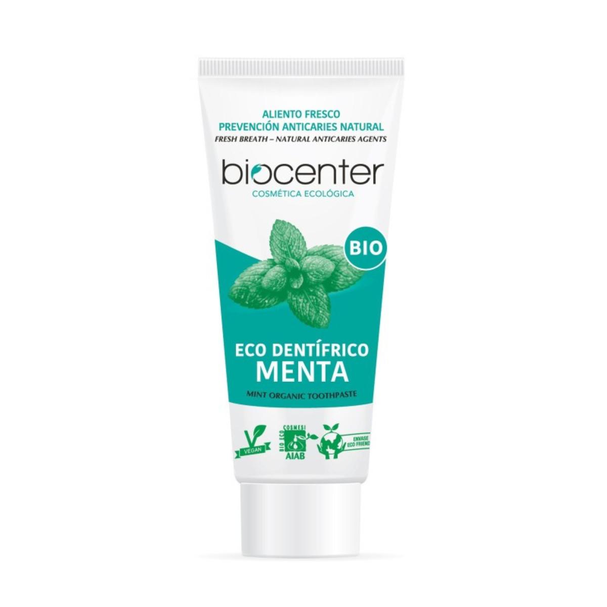 Pasta de dientes natural de menta ECO y vegana 100 ml Biocenter