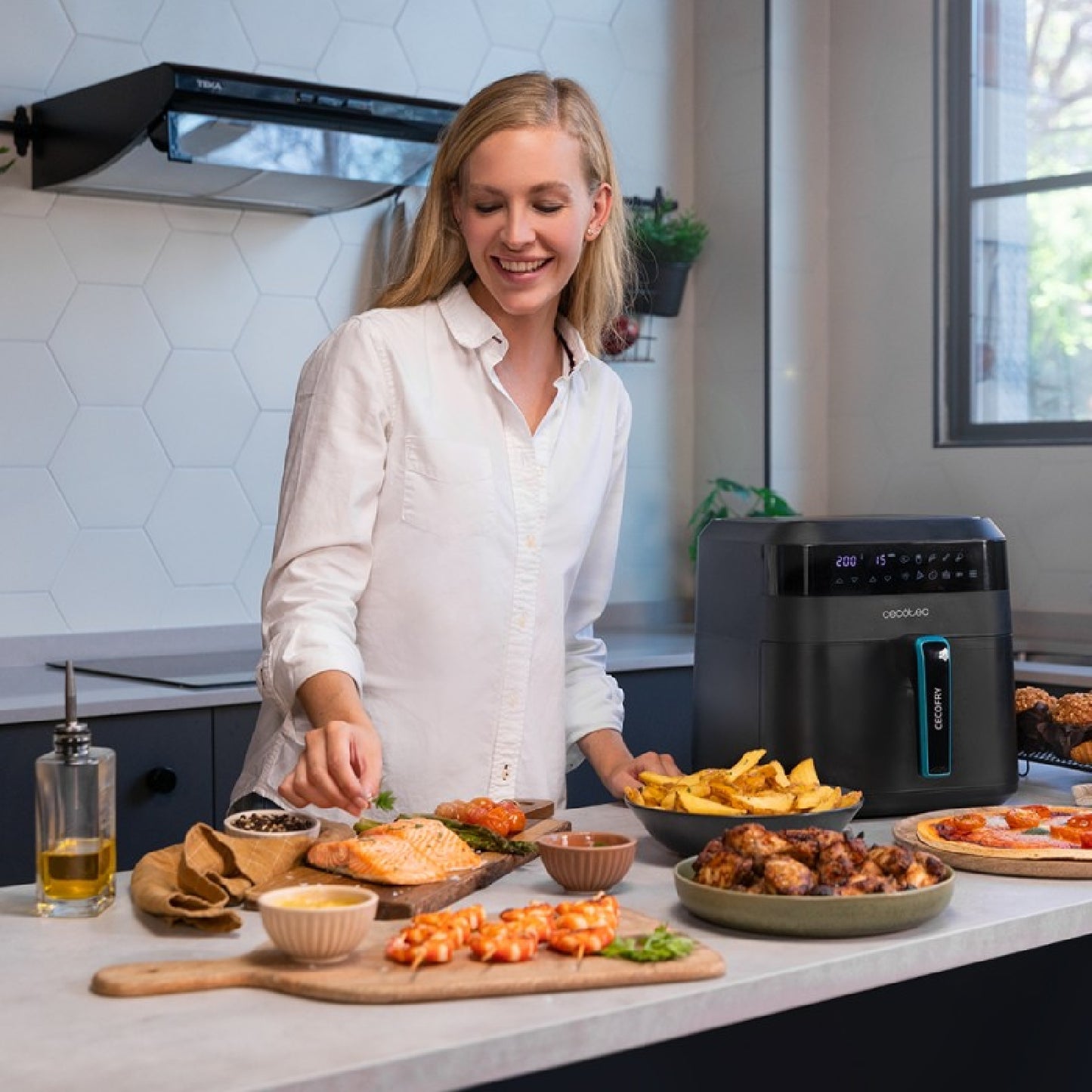 Freidora Sin Aceite 6 L De Aire Cecofry Experience 6000. 1700 W, Tecnología Perfectcook, Temperatura Regulable De 80 A 200ºc, Panel De Control Tácti_3