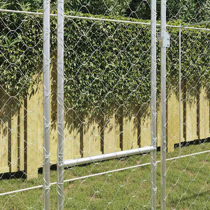 Jaula Para Perro Plateado 800 X 200 X 200 Cm Acero Galvanizado_2