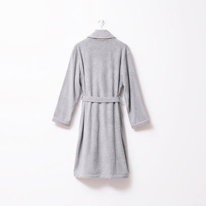 Albornoz L/xl 380gsm 100%algodon Gris Con Pera Rosa Benetton Fruits Be_5