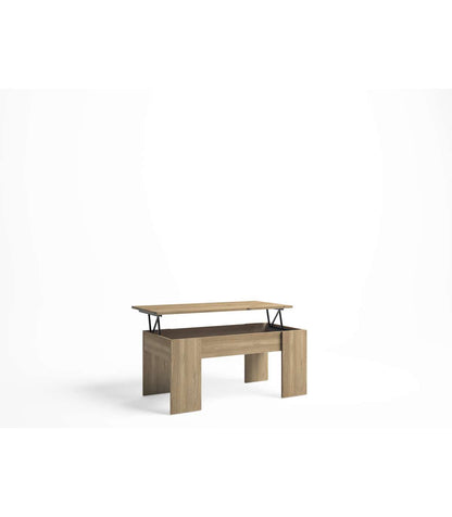 Mesa De Centro Elevable Natur Acabado Natural, 100cm(ancho) 50cm(fondo) 45cm(alto_1