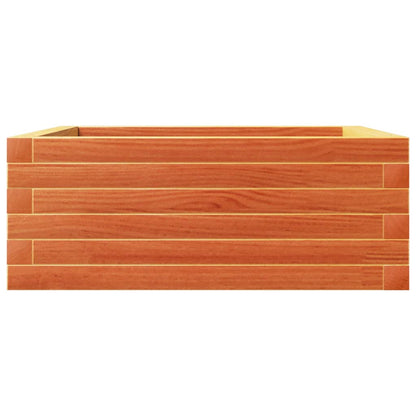 Jardinera De Madera Maciza Pino Marrón Cera 60x60x23 Cm_5