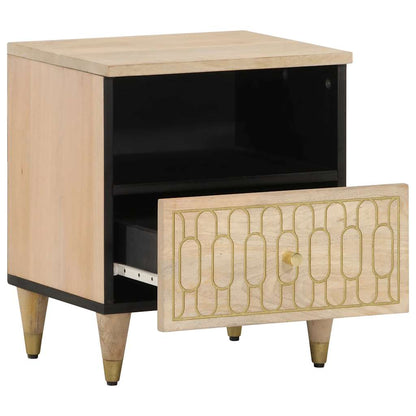 Mesitas De Noche 2 Uds Madera Maciza De Mango 40x33x46 Cm_1